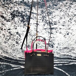 Kate Spade Arbour Hill Crossbody Bag in Black and Pink Leather P60